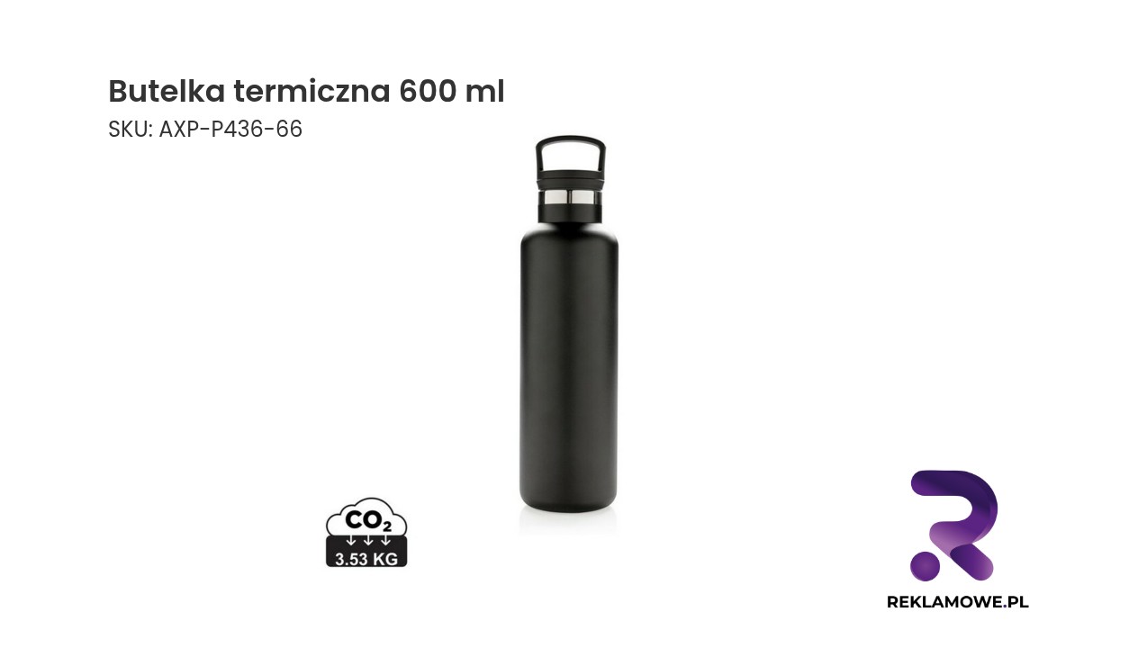 Nowoczesna butelka termiczna 600 ml utrzymująca temperaturę