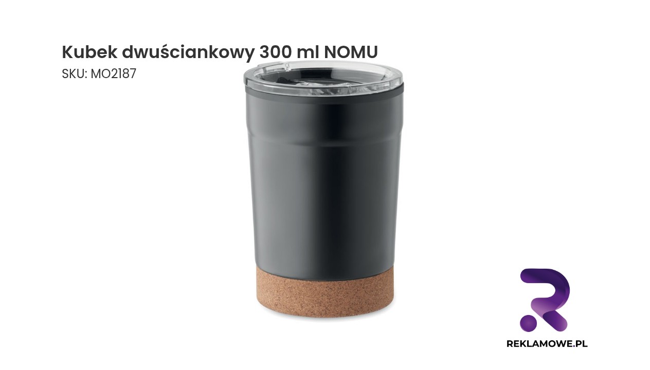 Kubek dwuściankowy 300 ml NOMU - nowoczesny kubek termiczny do kawy i herbaty