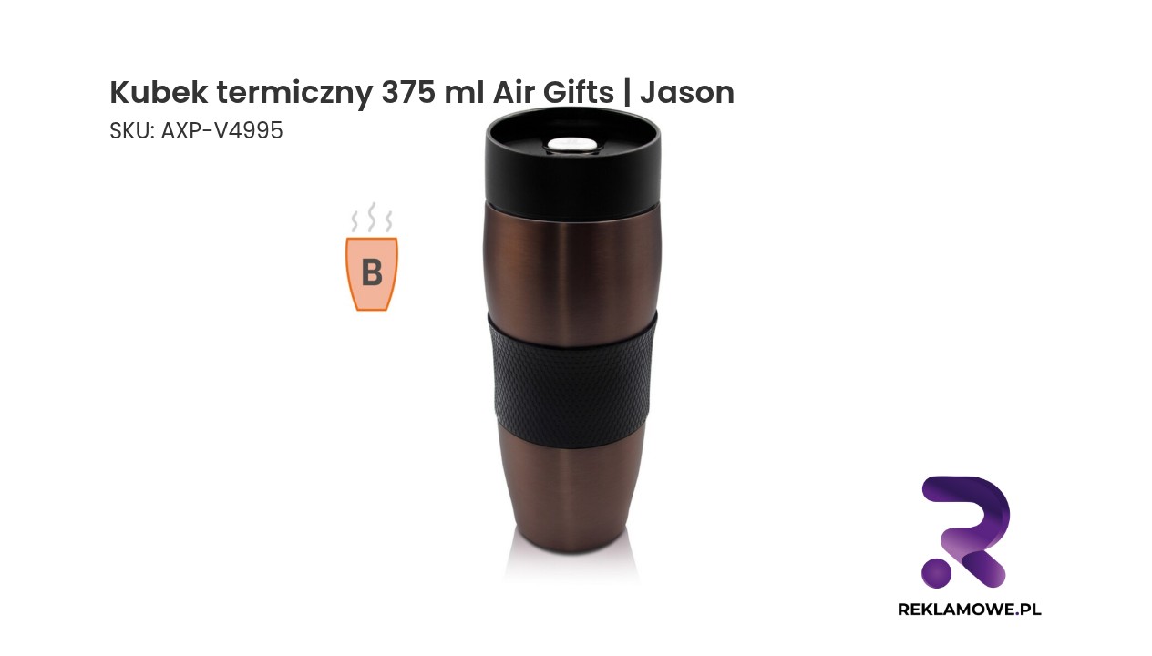 Kubek termiczny 375 ml Air Gifts | Jason Kubek termiczny 375 ml Air Gifts Jason – praktyczny kubek termiczny na napoje