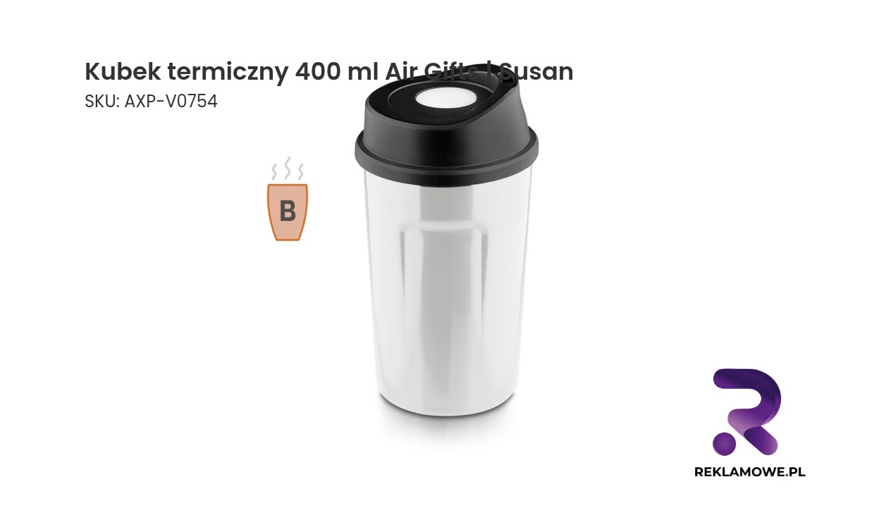 Kubek termiczny 400 ml Air Gifts | Susan Kubek termiczny 400 ml Air Gifts Susan – stylowy kubek termiczny do kawy i herbaty