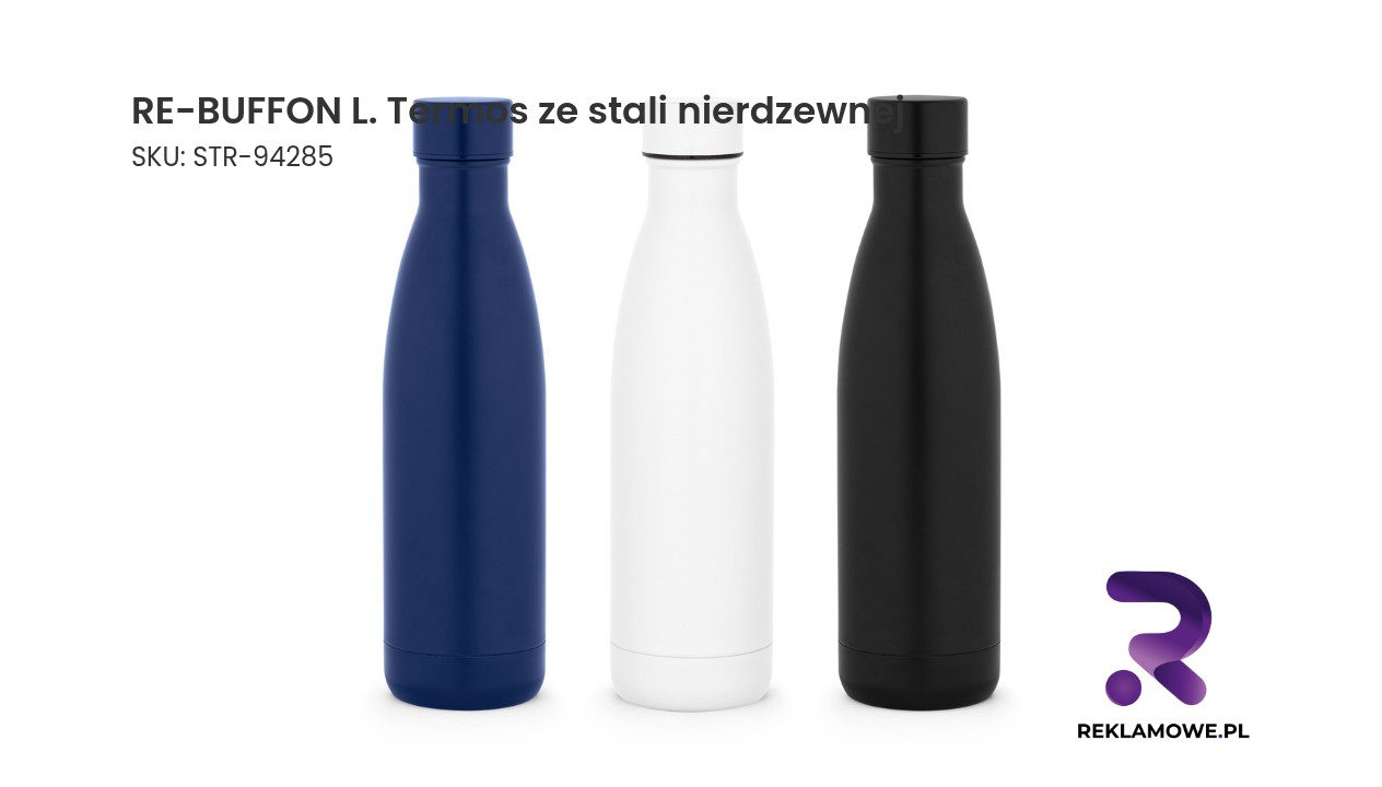 RE-BUFFON L. Termos ze stali nierdzewnej pochodzącej w 90% z recyklingu o pojemności 810 ml RE-BUFFON L. termos ze stali nierdzewnej – elegancki i trwały termos na napoje