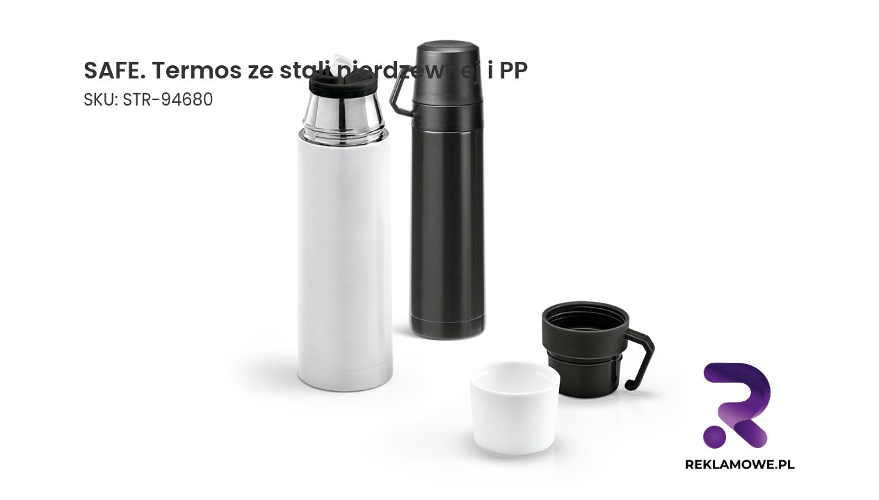 SAFE. Termos ze stali nierdzewnej i PP 490 ml SAFE termos ze stali nierdzewnej i PP – zdjęcie produktu