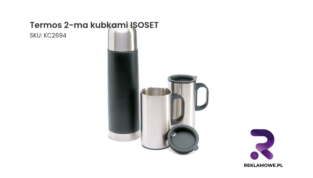 Termos 2-ma kubkami ISOSET – praktyczny termos turystyczny z dwoma kubkami