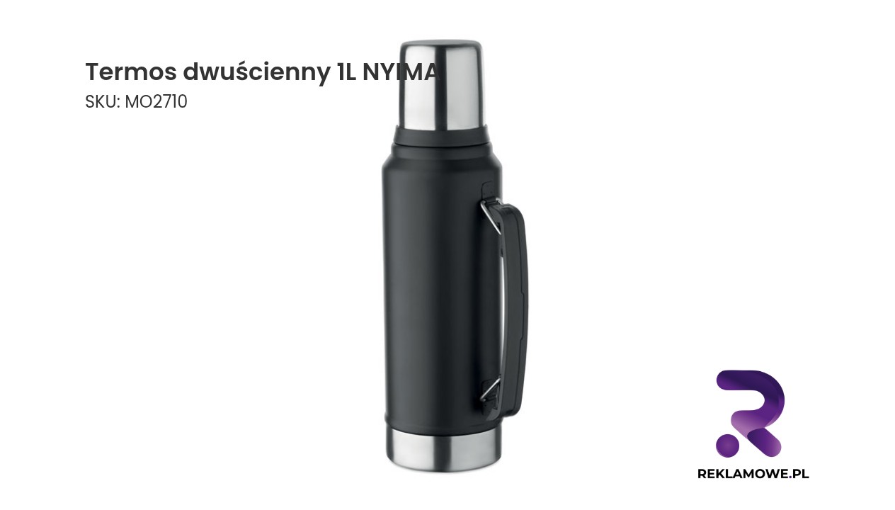 Termos dwuścienny 1L NYIMA Termos dwuścienny 1L NYIMA - stalowy termos na napoje