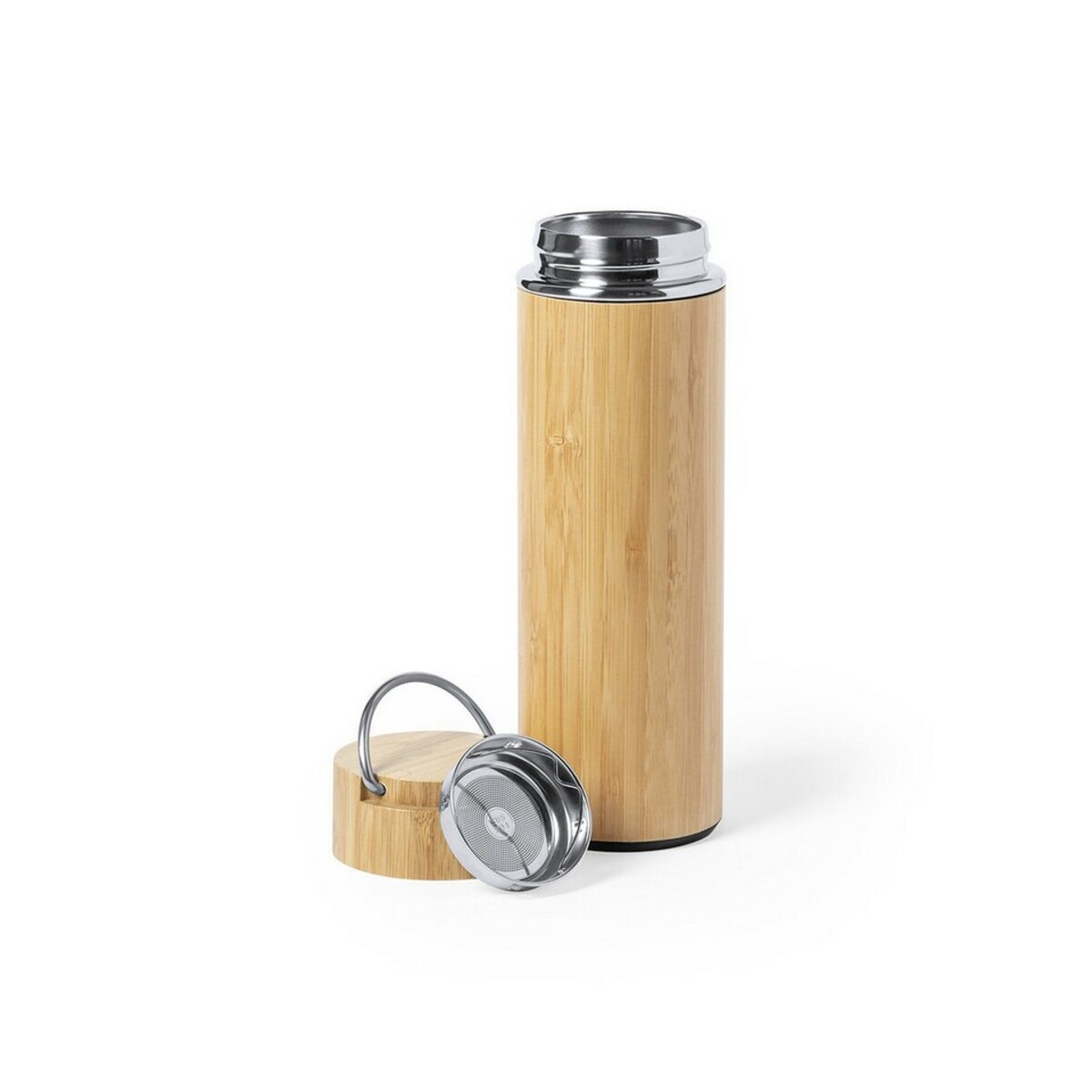 Bambusowy termos 400 ml, posiada sitko zatrzymujące fusy V9381-18_AAA01