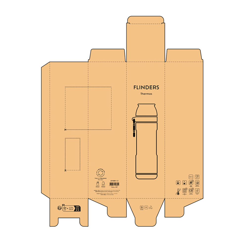 Termos reklamowy termos flinders z recyklingowanej stali nierdzewnej 1080 ml ATH001-box2D Termos Flinders z recyklingowanej stali nierdzewnej 1080 ml ATH001-box2D